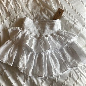 White Ruffle Skirt